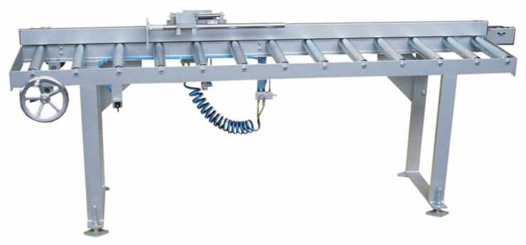 Roller conveyors and length stops systems